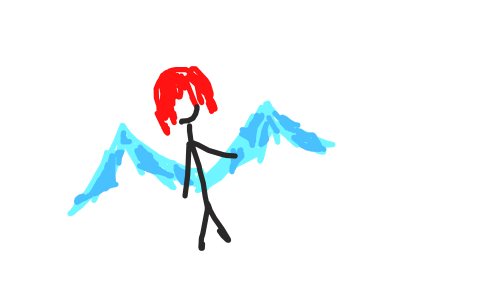 红毛短发 背后有玻璃片翅膀？ by 心碎喵喵露 2026/1/10